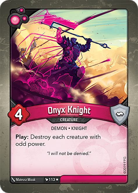 Onyx knight curse of the pitch dark blade